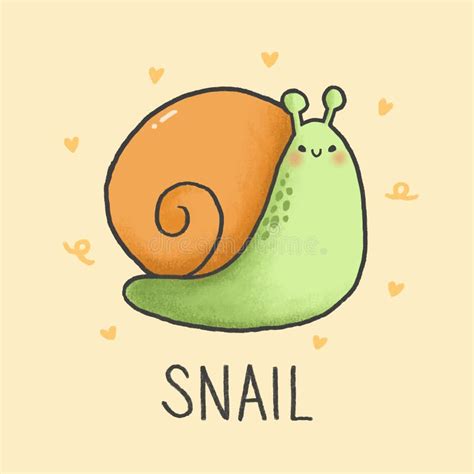 Cute snail stock vector. Illustration of clipart, background - 11602170