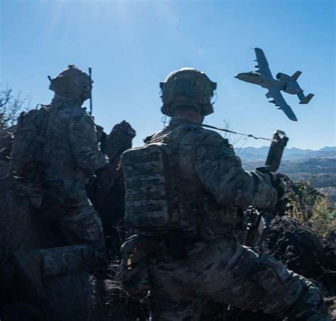 US Air Force TACP fighters and a flying A-10 Thunderbolt. Photo of ...