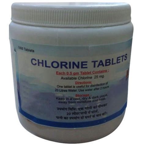 Chlorine Tablets 500 mg., For Drinking Water, Packaging Type: Plastic ...