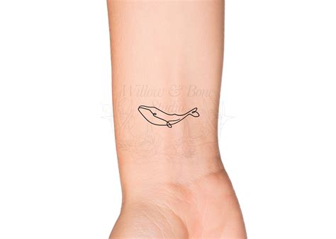 Blue Whale Outline Tattoo