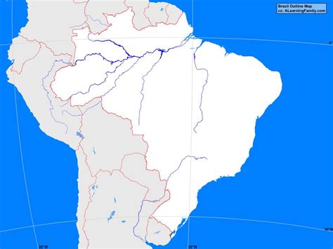 Brazil Outline Map - A Learning Family