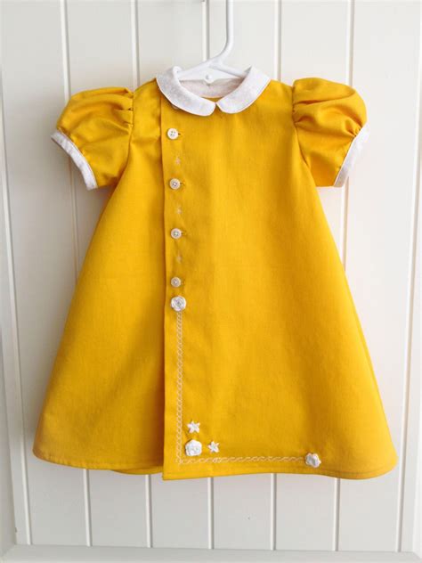 Mustard Yellow Baby Dress by CustomCreationsMandy on Etsy