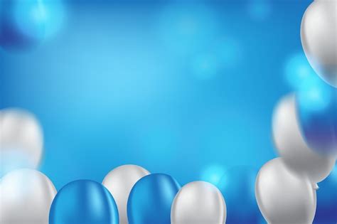 Premium Vector | Balloons on blue background