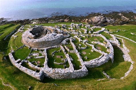 The Broch of Gurness is an Iron Age broch village... at Ancient ...