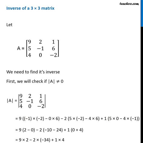 Finding Inverse of Matrix using adjoint - Both 2x2 and 3x3 - Teachoo