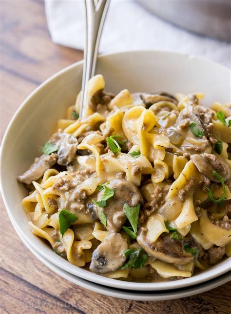 One Skillet Ground Beef Stroganoff | I Wash You Dry