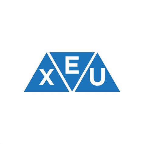 EXU triangle shape logo design on white background. EXU creative ...