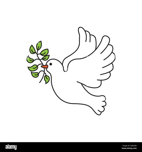 peace dove with olive branch Stock Vector Image & Art - Alamy