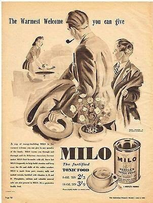 Milo 1948. 🌹 | Australian vintage, Vintage advertisements, Vintage posters