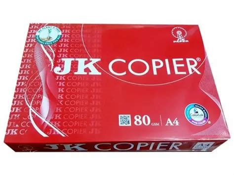 Plain 500 Sheets Per Pack JK Copier Paper A4 80 GSM, GSM: 75, Size ...