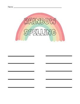 Rainbow Spelling by Learnify Learners | TPT