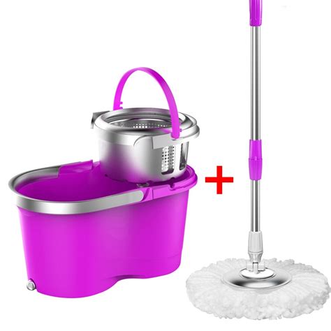 360 rotating mops Kitchen floor cleaning Portable stainless double ...