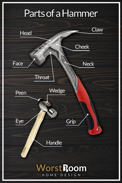 10 Parts of a Hammer: Diagrammed to Understand - Worst Room