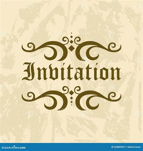 Invitation Vector Template Stock Illustration - Image: 62880969