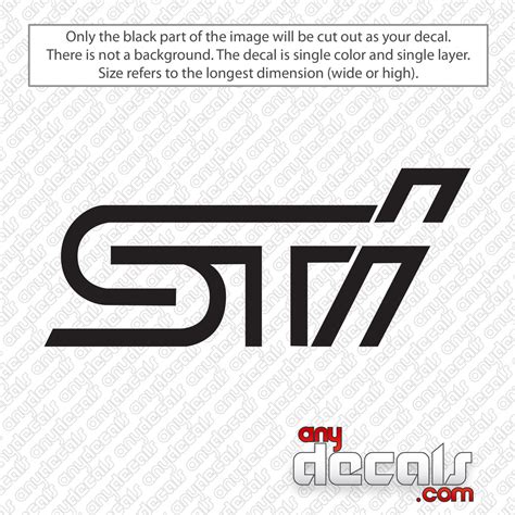 Subaru STI Decal Sticker - AnyDecals.com