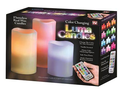 Luma Candles Real Wax Flameless Candles with Remote Control Timer, 3 ...