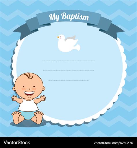 Baptism invitation design Royalty Free Vector Image