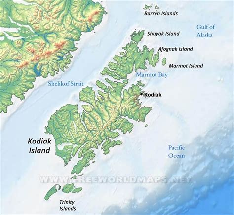 Kodiak Island maps