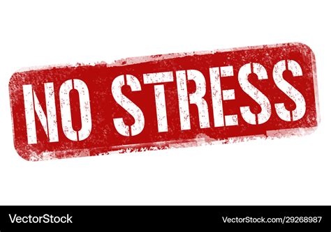 No stress sign or stamp Royalty Free Vector Image