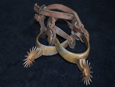 Antique Cowboy Spurs - 1910 Era Spurs - #535 | Vintage Texas Paintings