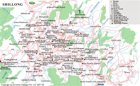 Shillong City Map - shillong india • mappery