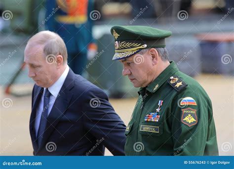 Sergey Shoygu and Vladimir Putin Editorial Stock Photo - Image of ...