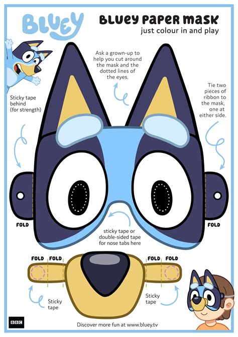 Bluey Face Template - Portal Tutorials