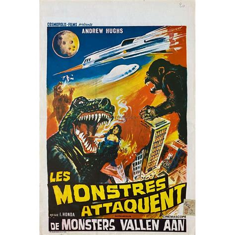 GAMERA VS BARUGON Belgian Movie Poster - 14x21 in. - 1966