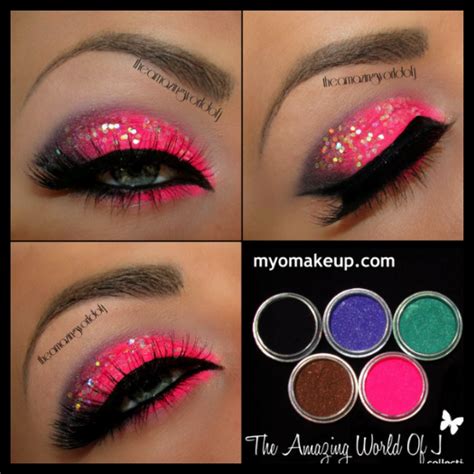 Pink glitter makeup | Colorful eye makeup, Creative eye makeup, Pink ...