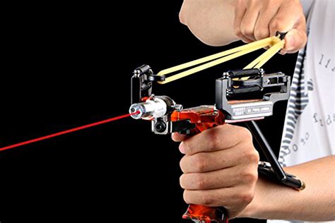 Slingshot With Laser Aiming Is Cool, But Try Not To Knock The Laser Out