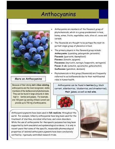 Health benefits of anthocyanins