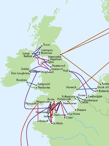 Map Uk Ferry Routes - Direct Map