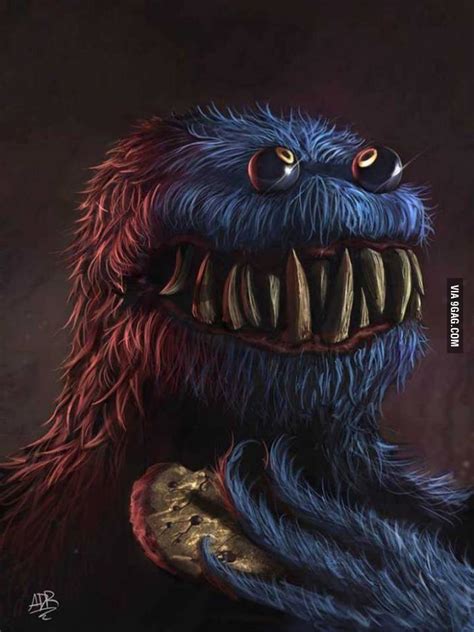 Cookie Monster | Scary art, Creepy drawings, Monster art