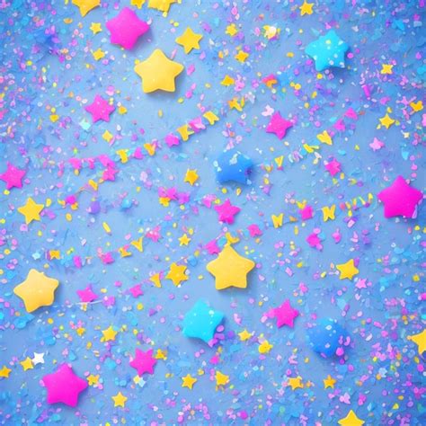 Premium AI Image | Colorful confetti stars on background