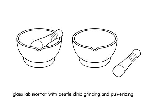 glass lab mortar with pestle Clinic grinding and pulverizing diagram ...