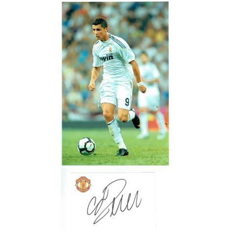 Cristiano Ronaldo Cut Signature & Real Madrid Photograph 25146