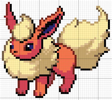 Easy Pixel Art Pokemon Eevee Evolutions / Jolteon, flareon and the most ...