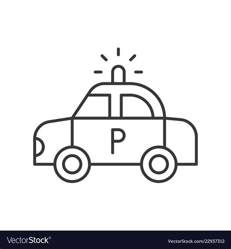 Police car related icon editable outline Vector Image