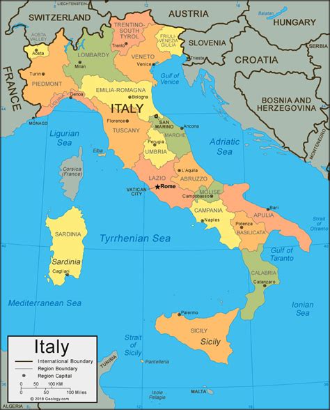 Italy Map and Satellite Image