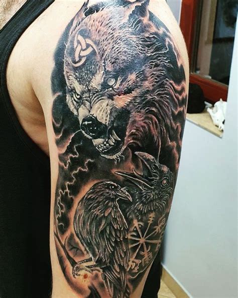 50+ Brave Fenrir Tattoo Ideas | Viking tattoos, Nordic tattoo, Tattoos