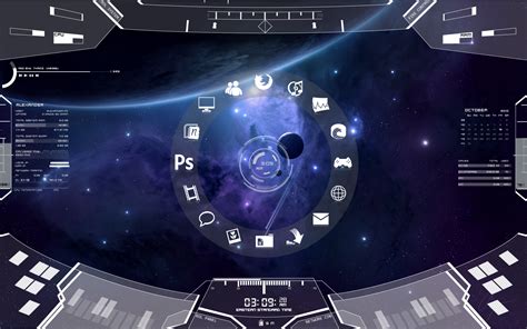 Sci-Fi HUD Theme by ~tarnishedxblade | Tech design, Dashboard design ...