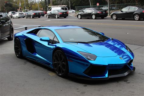 Chrome blue Lamborghini Aventador LP700-4 [3110x2073] : r/carporn