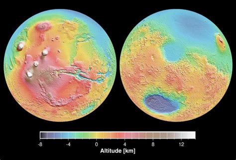 Large detailed map of the surface Mars. Mars surface large detailed map ...