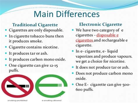 Traditional cigarette vs electronic cigarette