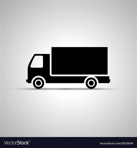 Truck silhouette simple black phone icon Vector Image