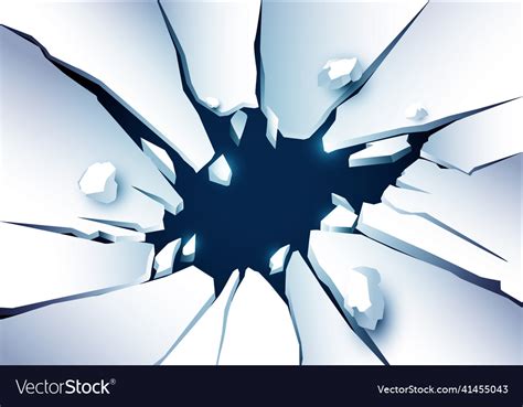 Broken ice or crumbling white wall background Vector Image