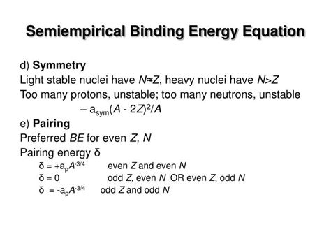 Binding Energy Equation Chemistry - Tessshebaylo