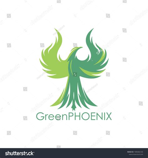 Best Green Phoenix Logo Silhouette Heaven Stock Vector (Royalty Free ...