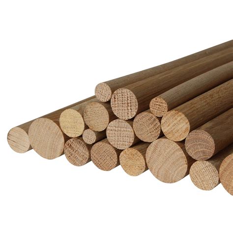 Wooden Dowel Rods - Oak Dowels of Different Sizes and Lengths