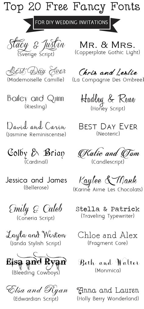 Top 20 Free Fancy Fonts for DIY Wedding Invitations(Updated ...